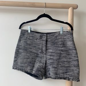 Black and White Tweed Shorts